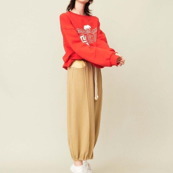 KIJUN NEO-STANDARD WILD ROSE JERSEY SKIRT BEIGE SIZE S KOREAN BRAND - Picture 5 of 13